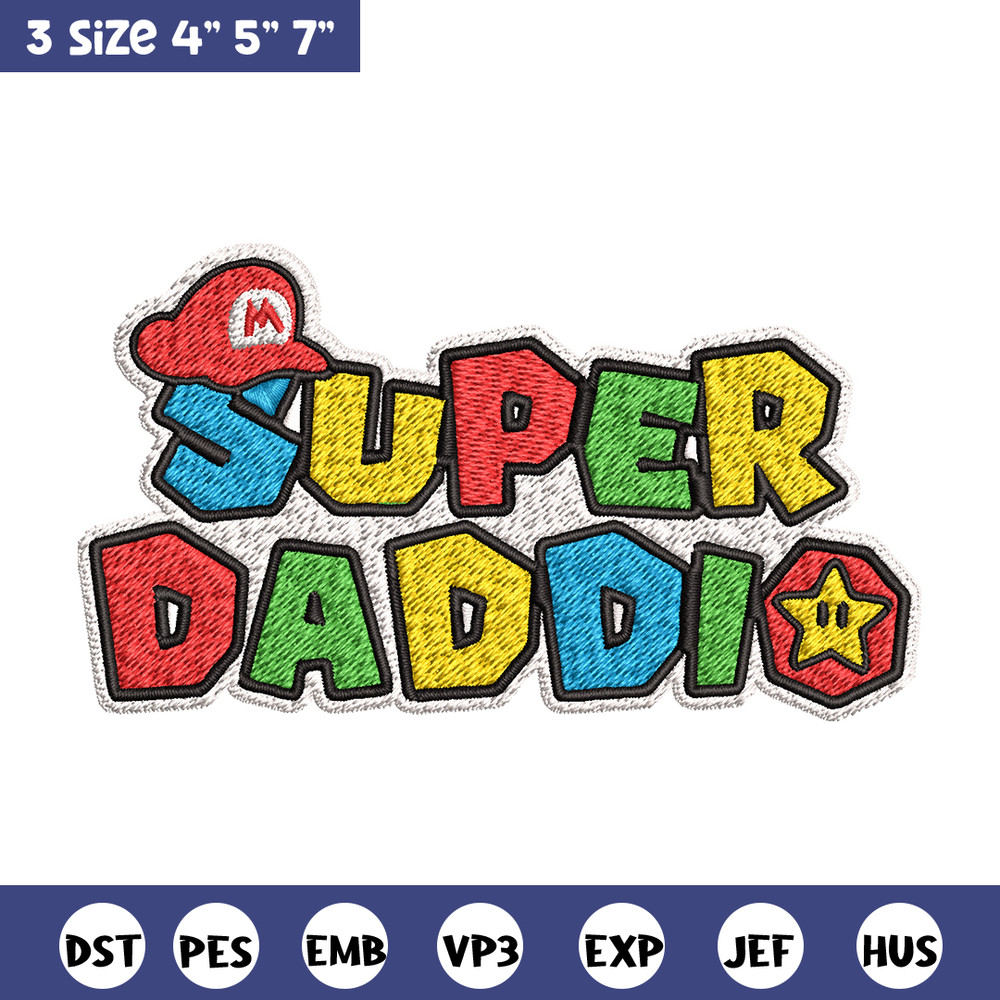 Super daddio Embroidery design, Super daddio Embroidery, Embroidery File, logo design, logo shirt, Digital download..jpg