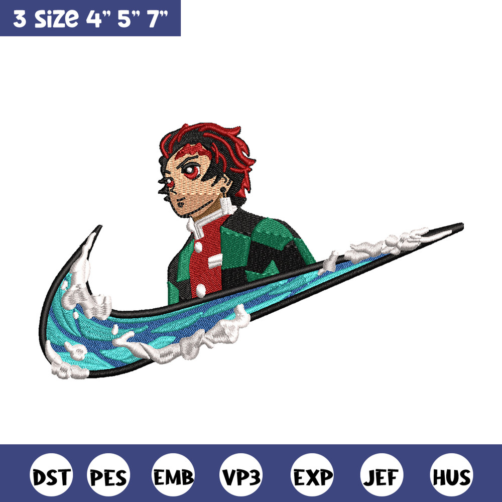 Tanjiro kamado Nike embroidery design, Kimetsu no Yaiba embroidery, Nike design, anime design, Digital download.jpg