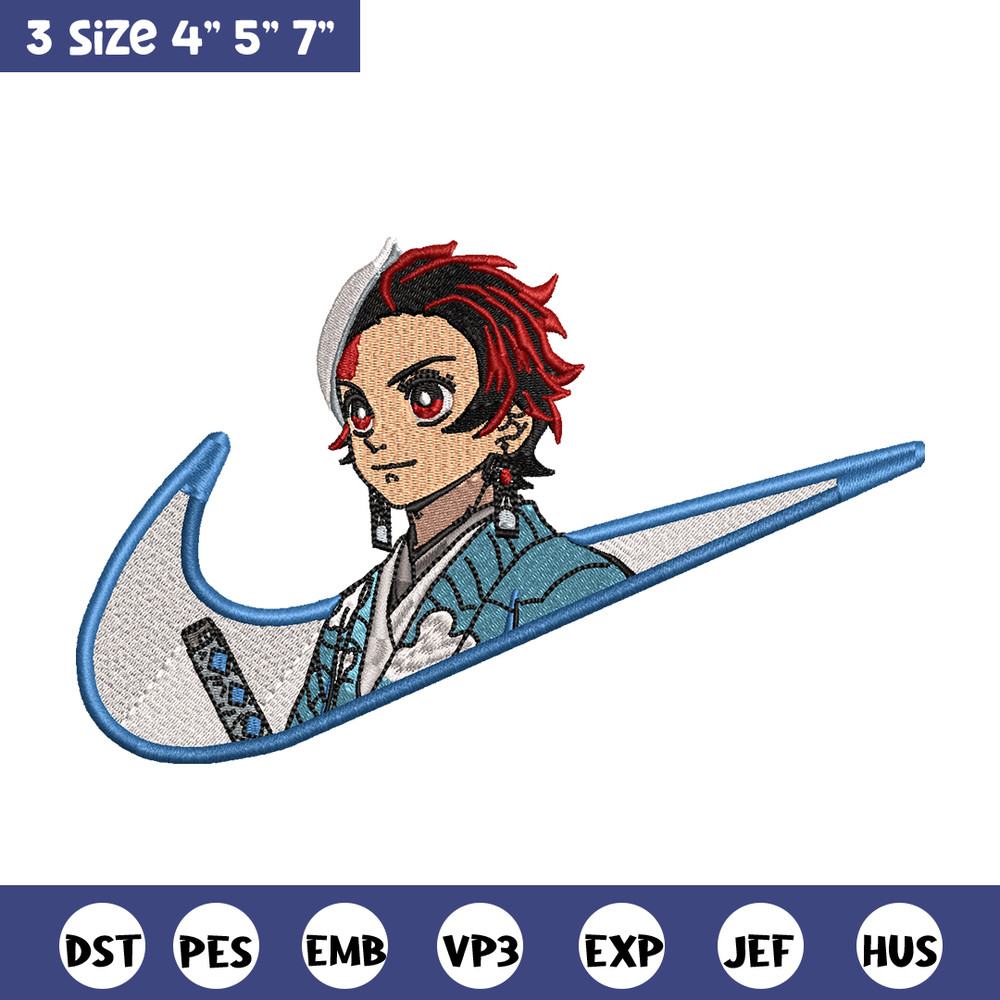 Tanjiro Nike embroidery design, Kimetsu no Yaiba embroidery, Nike design, anime design, anime shirt, Digital download.jpg