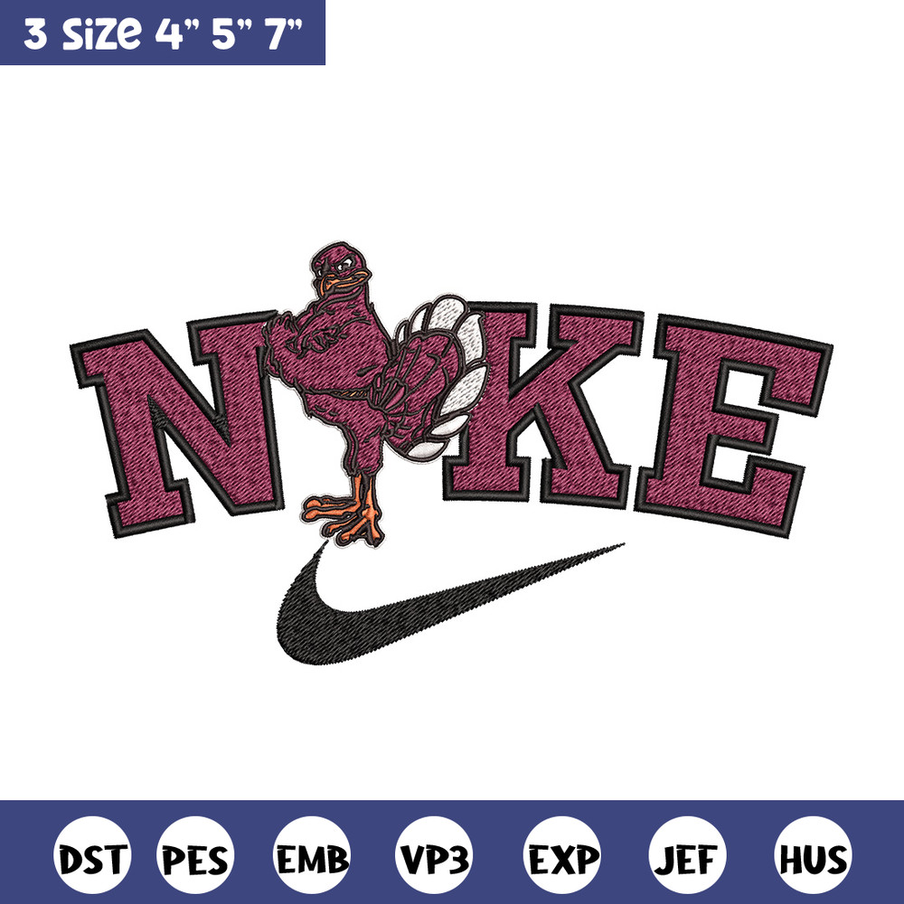 Virginia Tech Hokies embroidery design, NCAA embroidery, Nike design, Embroidery file, Embroidery shirt,Digital download.jpg