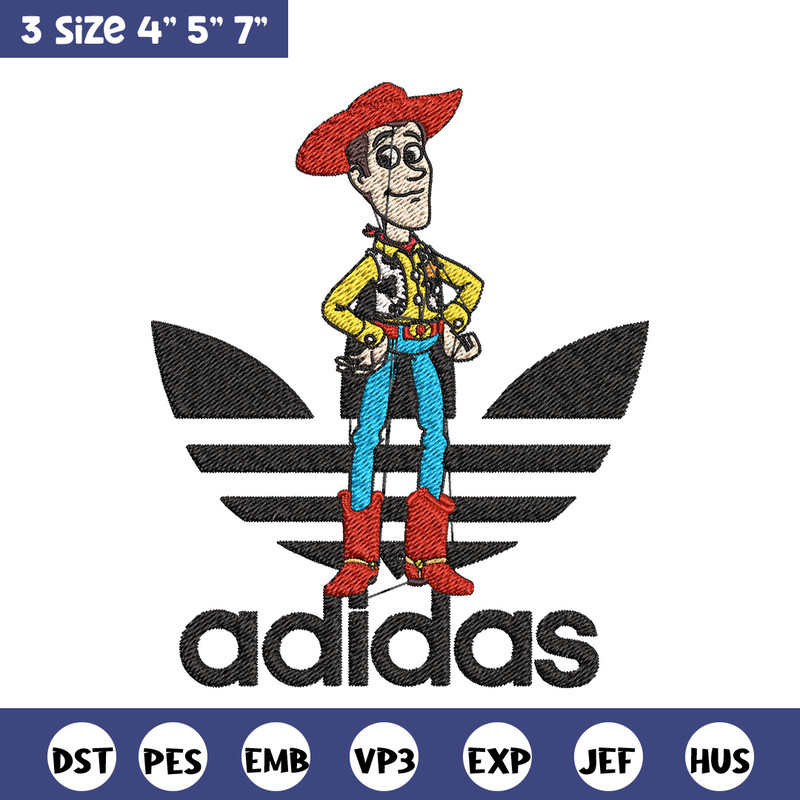 Woody adidas Embroidery Design, Adidas Embroidery, Embroidery File, Brand Embroidery, Logo shirt, Digital download.jpg