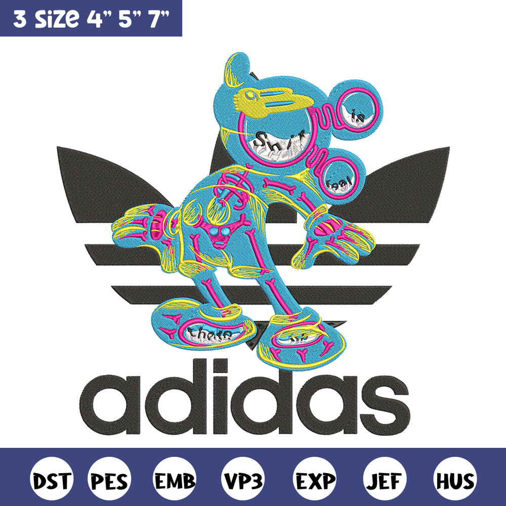 Adidas mickey Embroidery Design, Mickey Embroidery, Embroidery File, Adidas Embroidery, Anime shirt, Digital download.jpg