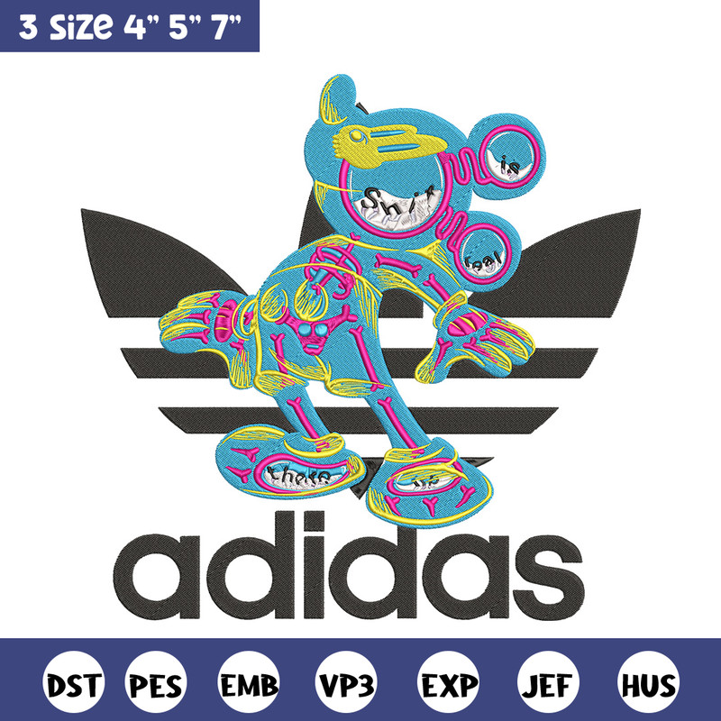 Adidas mickey Embroidery Design, Mickey Embroidery, Embroidery File, Adidas Embroidery, Anime shirt, Digital download.jpg