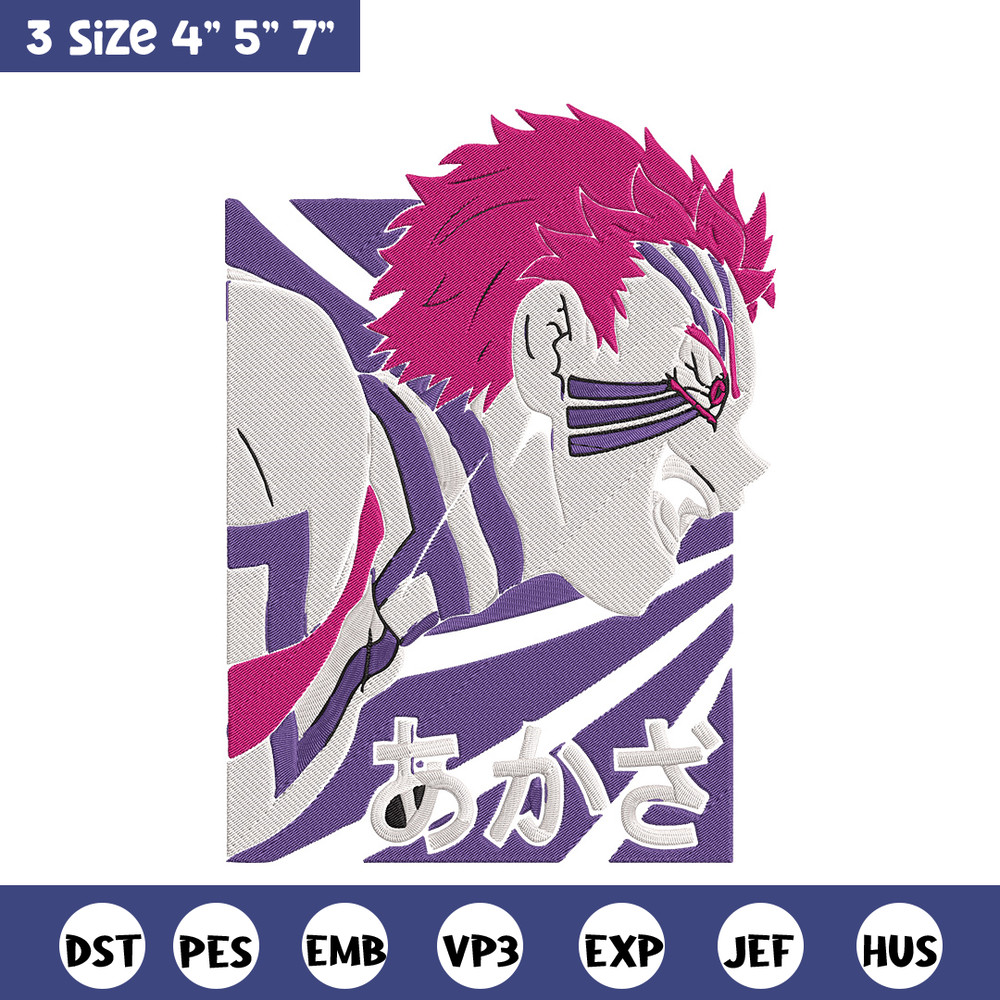 Akaza poster Embroidery Design, Demon slayer Embroidery, Embroidery File, Anime Embroidery, Digital download..jpg