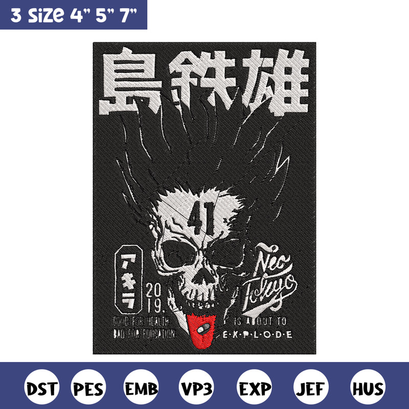 Akira 41 Poster Embroidery Design, Akira Embroidery, Embroidery File,Anime Embroidery, Anime shirt, Digital download..jpg