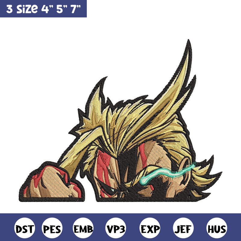 All Might Embroidery Design, Mha Embroidery, Embroidery File, Anime Embroidery, Anime shirt, Digital download.jpg