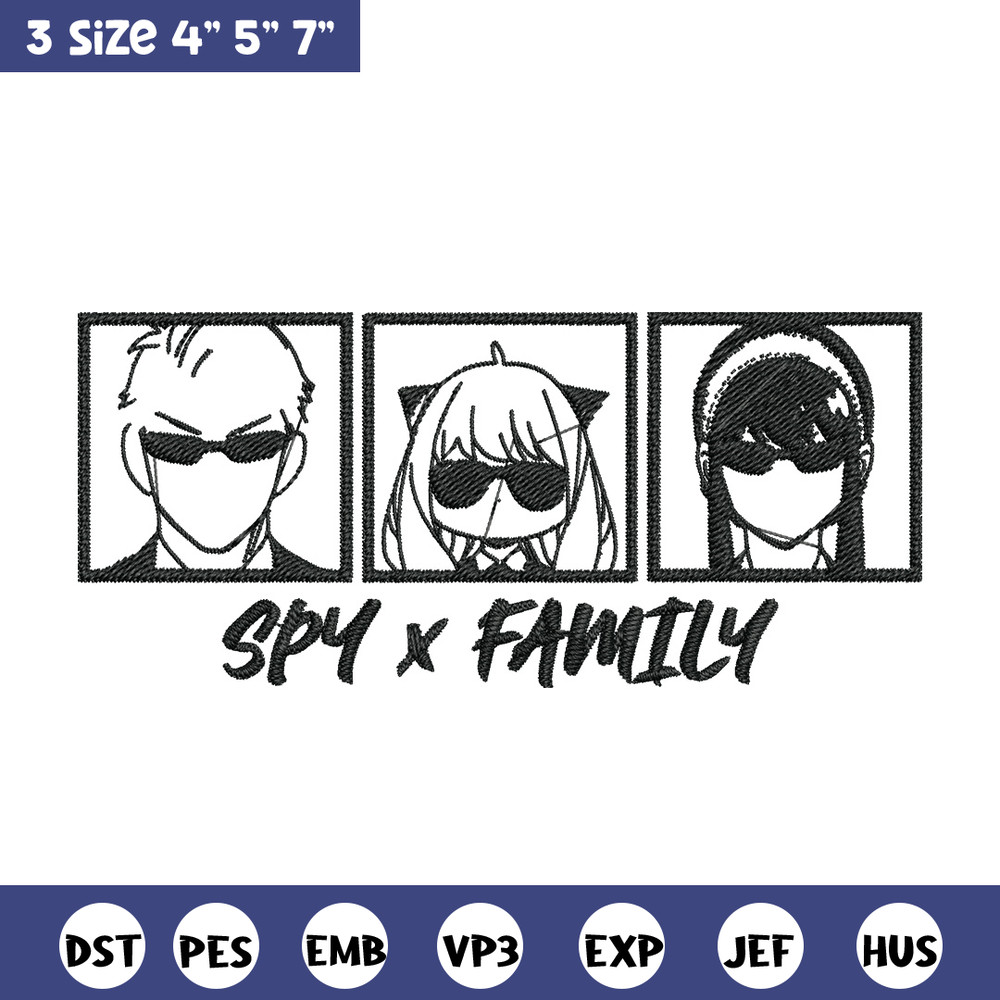 Anya family Embroidery Design, Spy x family Embroidery, Embroidery File, Nike Embroidery, Anime shirt, Digital download.jpg