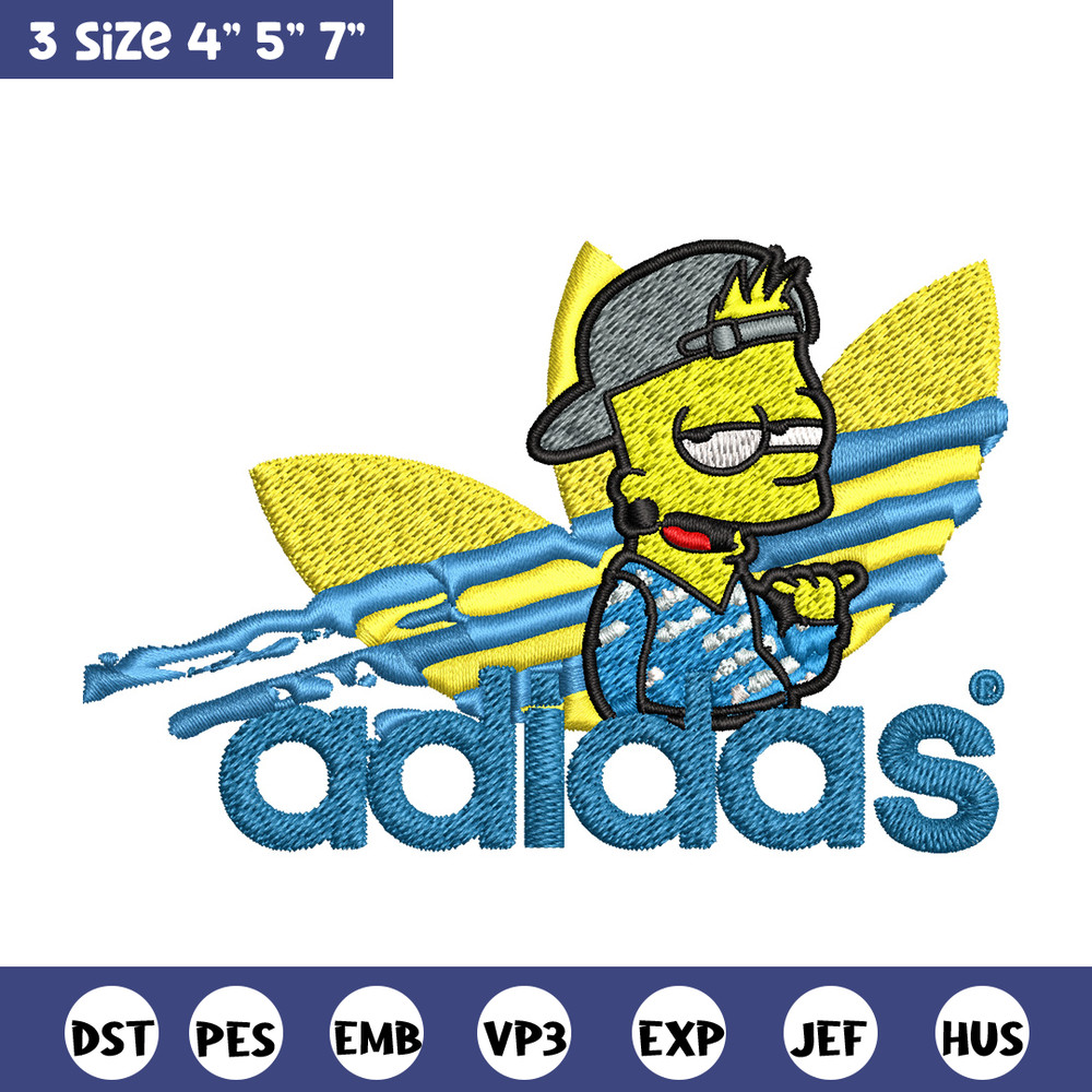 Bart bad boy adidas Embroidery Design,Adidas Embroidery, Brand Embroidery, Embroidery File, Logo shirt, Digital download.jpg