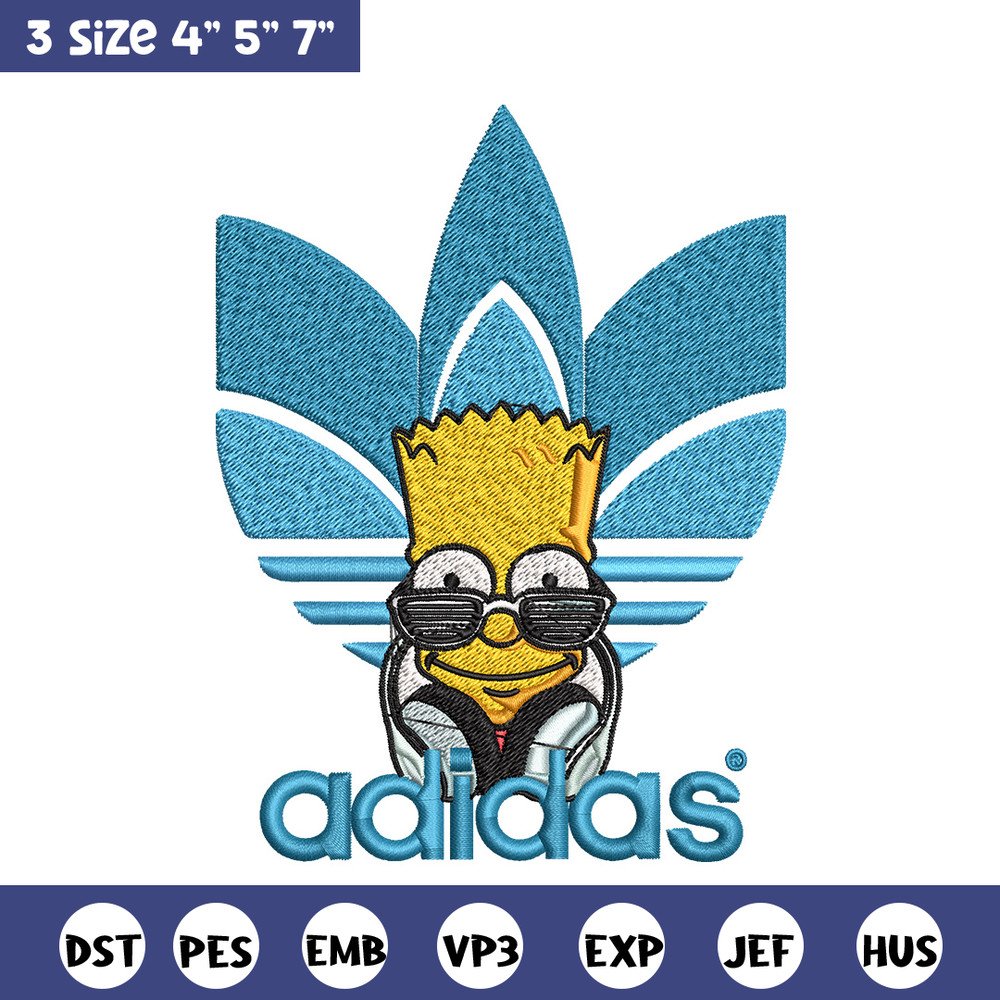 Bart simpson adidas Embroidery Design,Adidas Embroidery, Brand Embroidery, Embroidery File, Logo shirt, Digital download.jpg