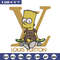 Bart simpson lv Embroidery Design, LV Embroidery, Embroidery File, Logo shirt, Sport Embroidery, Digital download.jpg