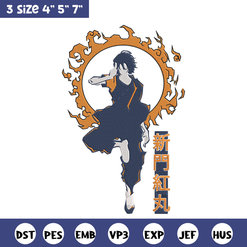 Benimaru Embroidery Design, Enen no Shouboutai Embroidery,Embroidery File,Anime Embroidery,Anime shirt,Digital download.jpg