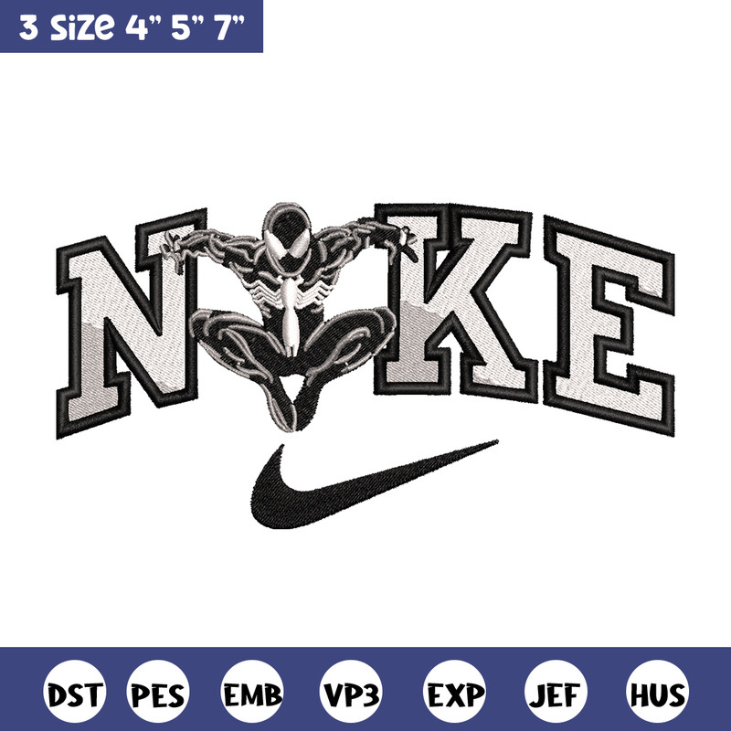 Black Spiderman Nike embroidery design, Black Spiderman embroidery, Nike design, movie design, Digital download.jpg