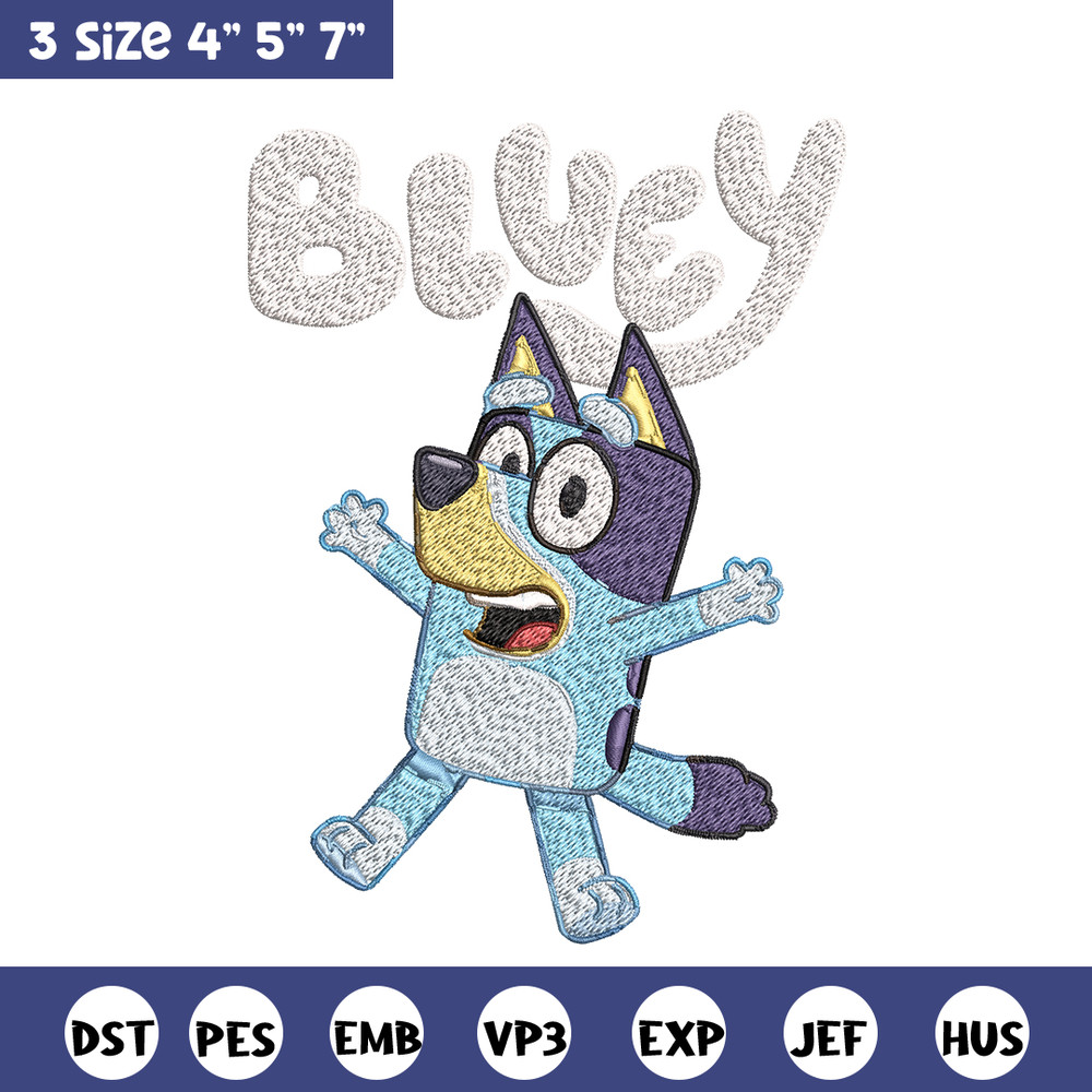 Bluey Embroidery, Bluey Cartoon Embroidery, cartoon Embroidery, cartoon shirt, Embroidery File, Instant download..jpg