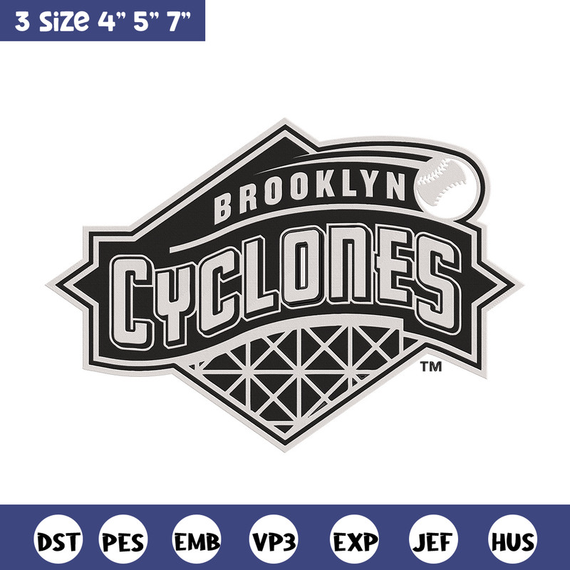 Brooklyn Cyclones logo embroidery design, MLB embroidery,Sport embroidery, Logo sport embroidery, Embroidery design..jpg