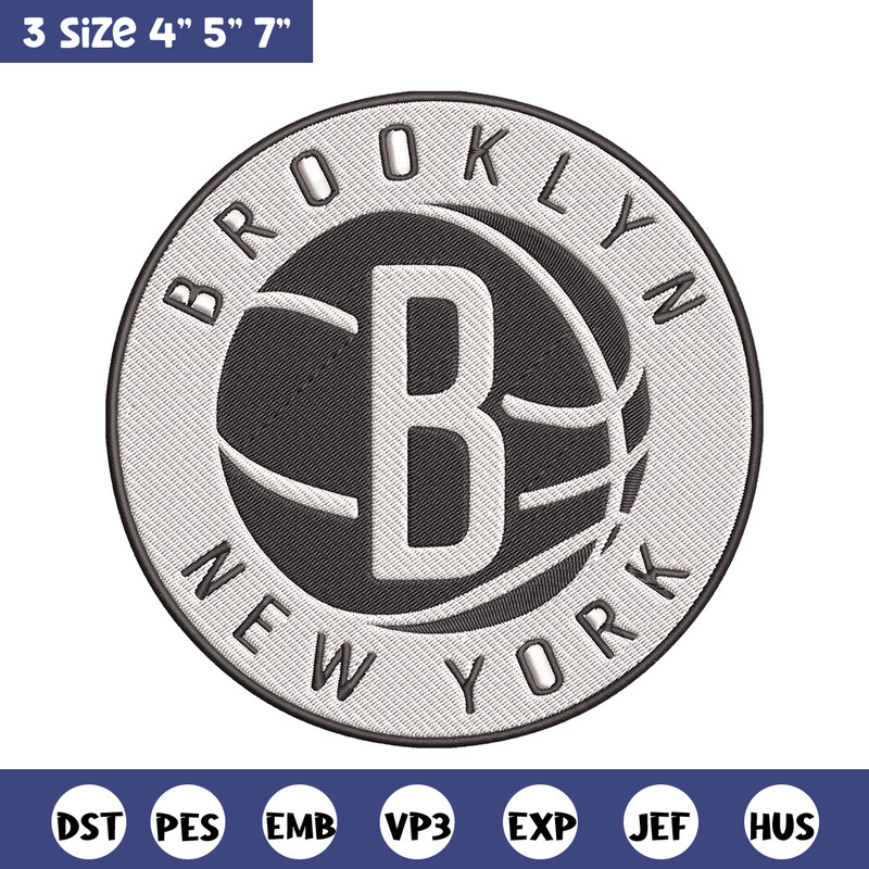 Brooklyn Nets Basketball embroidery design, NBA embroidery,Sport embroidery, Logo sport embroidery, Embroidery design.jpg