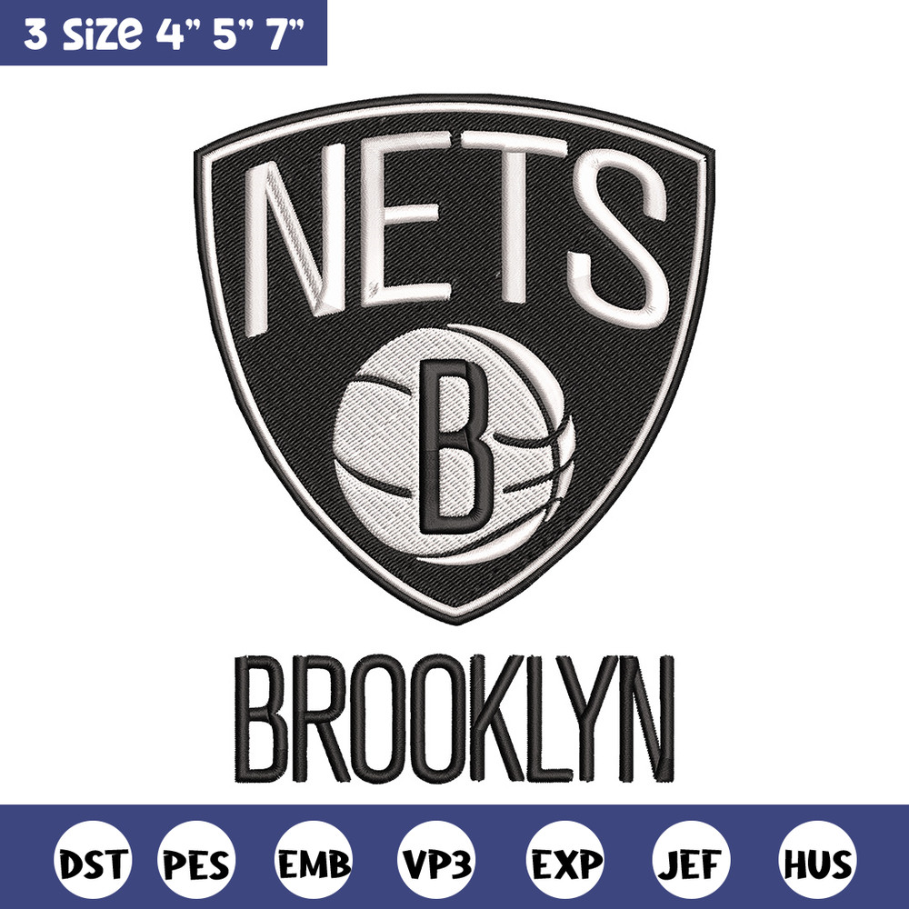 Brooklyn Nets logo embroidery design,NBA embroidery,Sport embroidery, Logo sport embroidery, Embroidery design..jpg