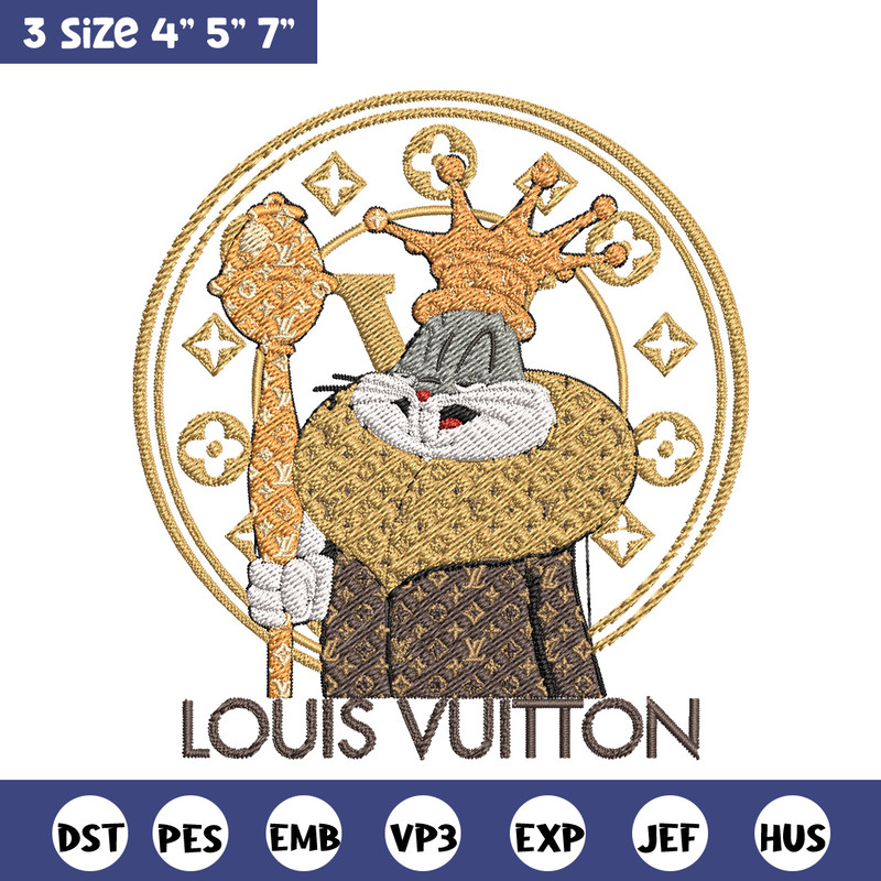 Bunny cartoon lv Embroidery Design, Lv Embroidery, Embroidery File, Brand Embroidery, Logo shirt, Digital download.jpg