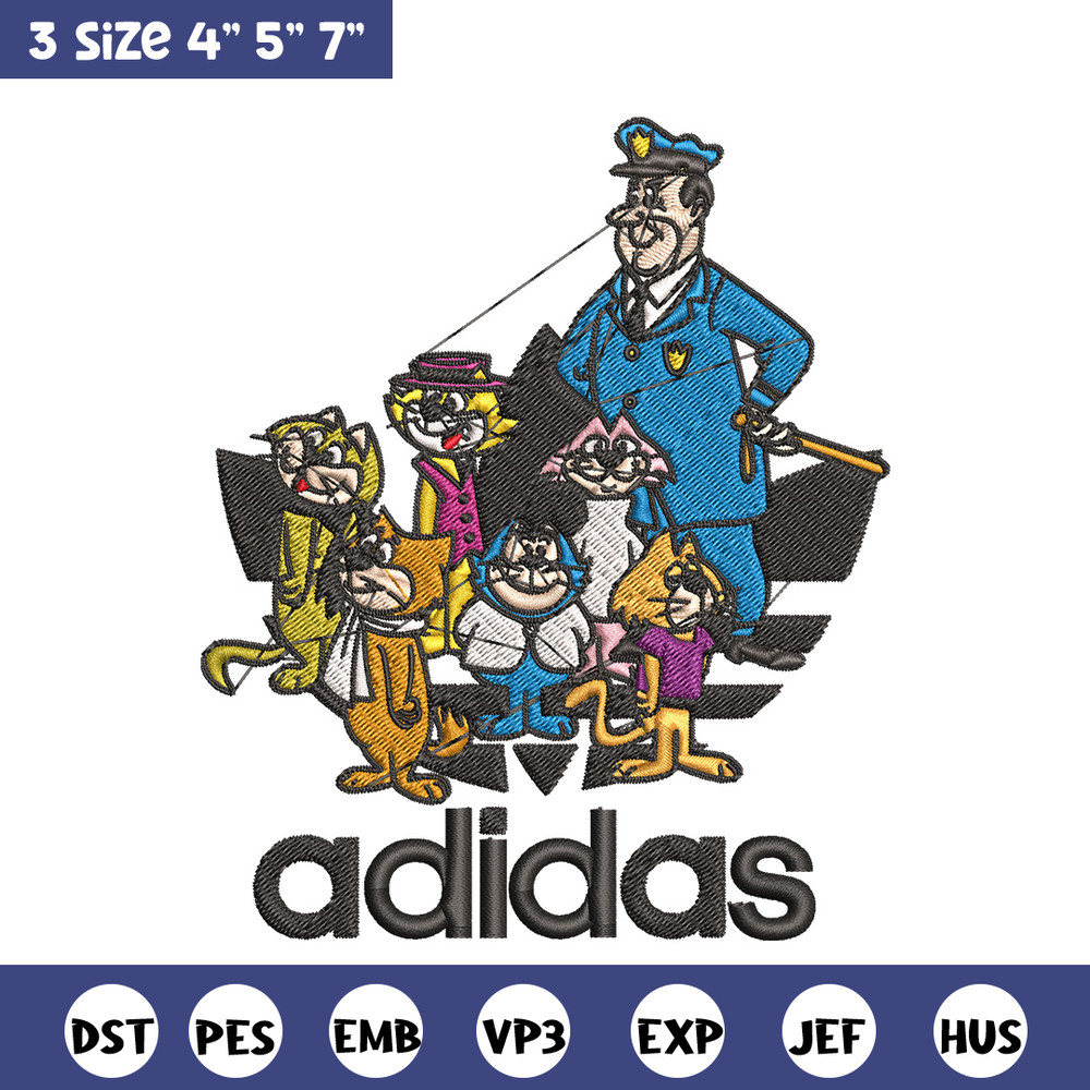 Cartoon cat Embroidery Design, Adidas Embroidery, Embroidery File, Cartoon Embroidery, Logo shirt, Digital download.jpg