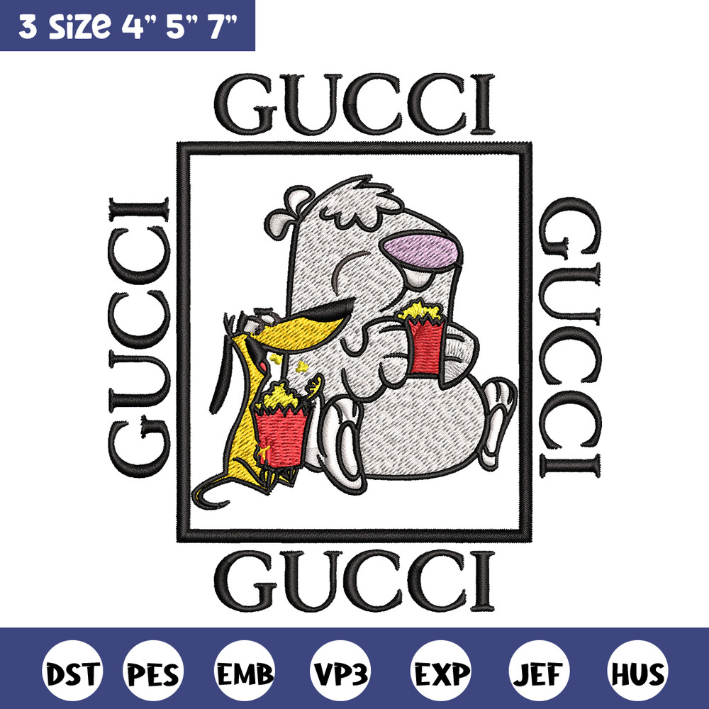 Cartoon Gucci Embroidery design, Cartoon Gucci Embroidery, cartoon design, Embroidery File, Gucci logo, Instant download.jpg