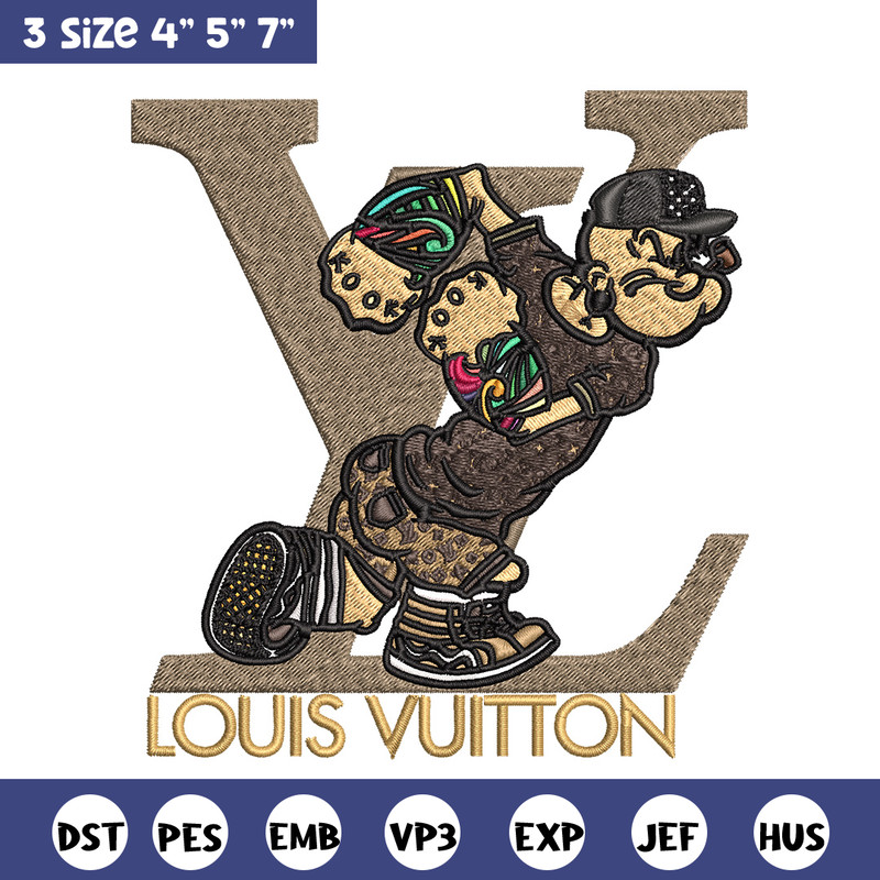 Cartoon man lv Embroidery Design, LV Embroidery, Embroidery File, Logo shirt, Sport Embroidery, Digital download.jpg