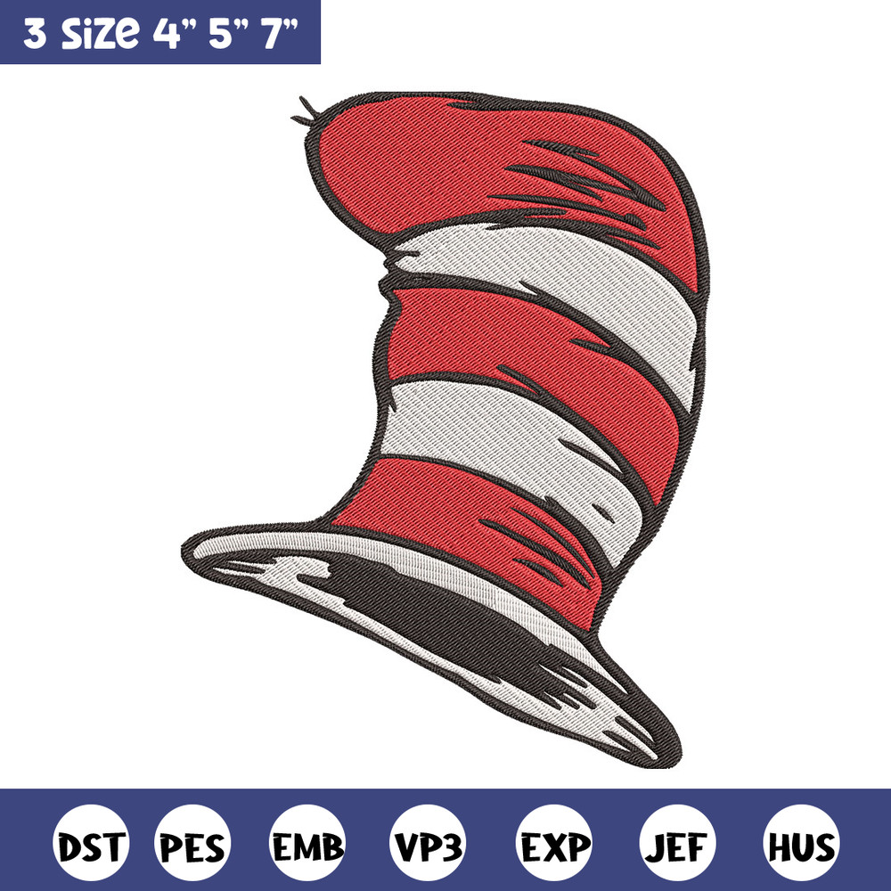 Cat In The Hat Embroidery Design, Dr seuss Embroidery, Embroidery File, Embroidery design, Digital download..jpg