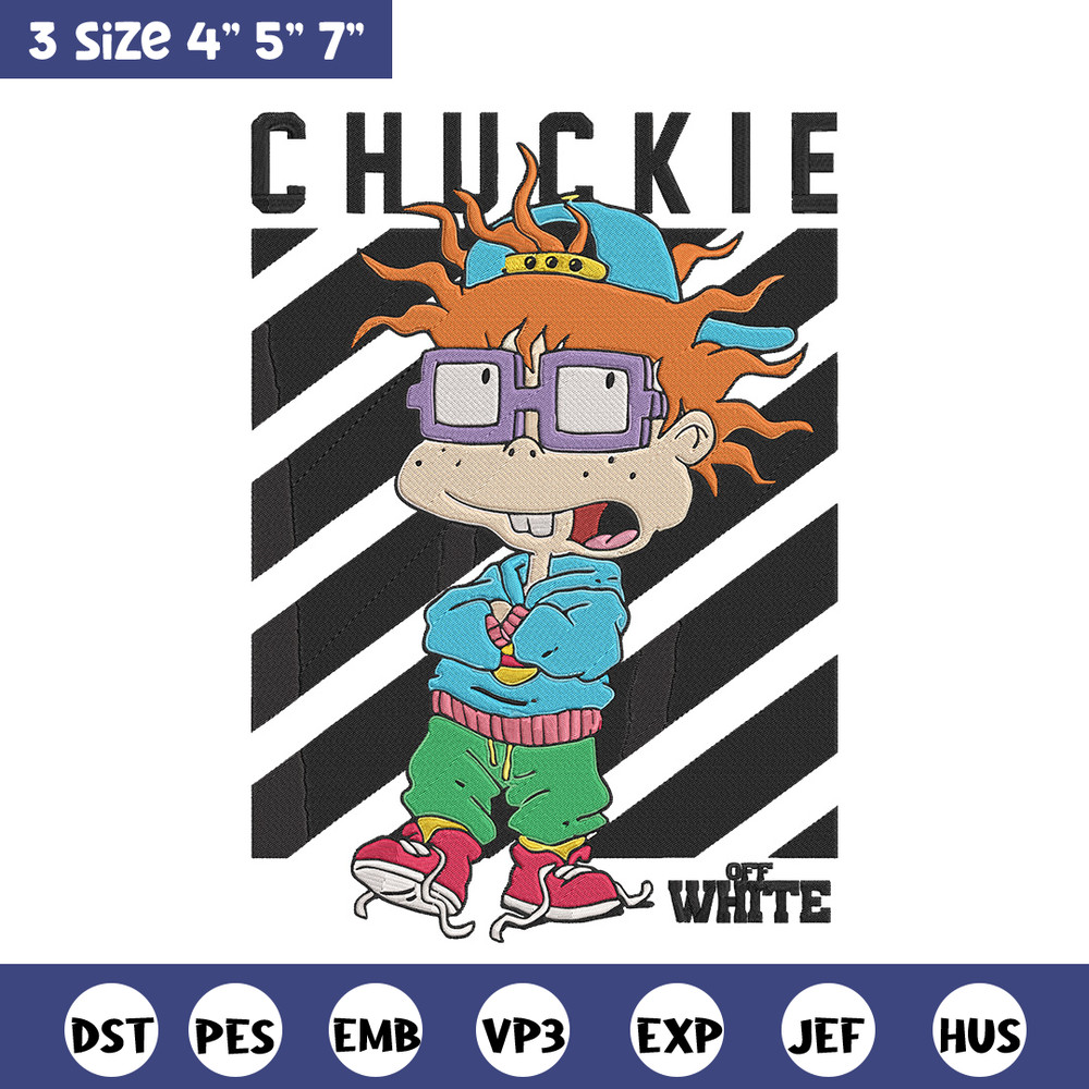 Chuckie Finster Embroidery Design, Rugrats Embroidery, Embroidery File, Anime Embroidery, Anime shirt,Digital download..jpg