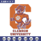 Clemson University logo embroidery design, College embroidery, Sport embroidery, logo sport embroidery,Embroidery design.jpg