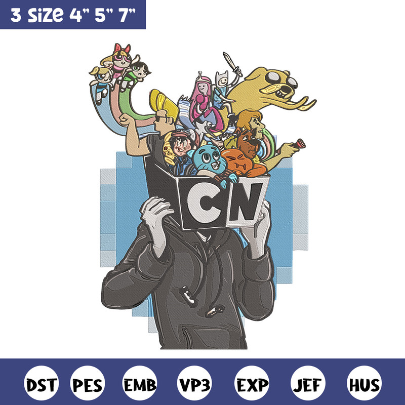CN character Embroidery Design, CN cartoon Embroidery, Embroidery File, Anime Embroidery, Anime shirt, Digital download.jpg
