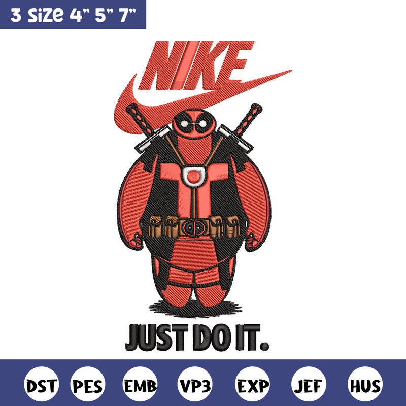 Deadpool funny Nike Embroidery design, Deadpool funny Embroidery, Nike design, Embroidery file, Instant download.jpg