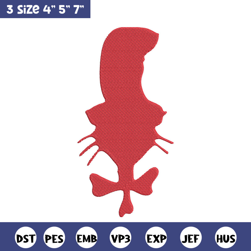 Dr Seuss Red Embroidery Design, Dr Seuss Embroidery, Embroidery File, Embroidery design, Digital download..jpg