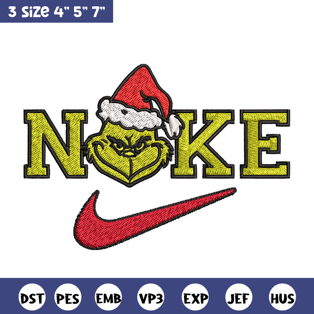 Grinch chrismas nike Embroidery Design, Nike Embroidery, Brand Embroidery, Embroidery File, Logo shirt, Digital download.jpg
