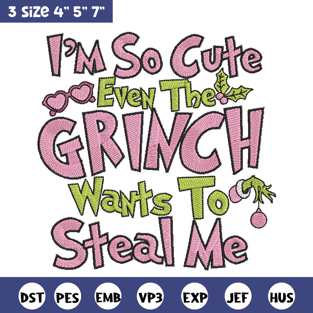 Grinch cute embroidery design, Grinch embroidery, Chrismas design, Embroidery shirt,Embroidery file,Digital download.jpg