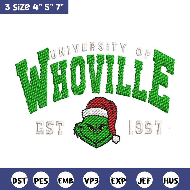 Grinch est1957 embroidery design, Grinch embroidery, Chrismas design, Embroidery file, Embroidery shirt,Digital download.jpg