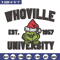 Grinch Whoville University Christmas Embroidery design, Grinch Christmas Embroidery, Grinch design, Digital download.jpg