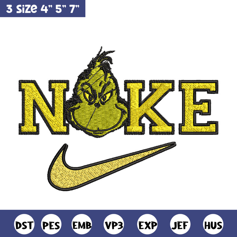 Grinch x nike Embroidery Design, Nike Embroidery, Brand Embroidery, Embroidery File, Logo shirt, Digital download.jpg