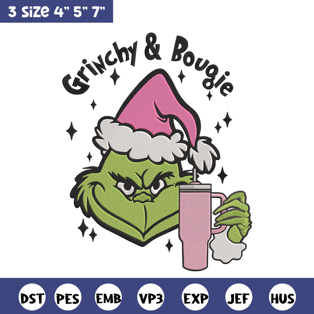 Grinchy bougie Embroidery Design, Grinch Embroidery, Embroidery File,Chrismas Embroidery, Anime shirt, Digital download.jpg