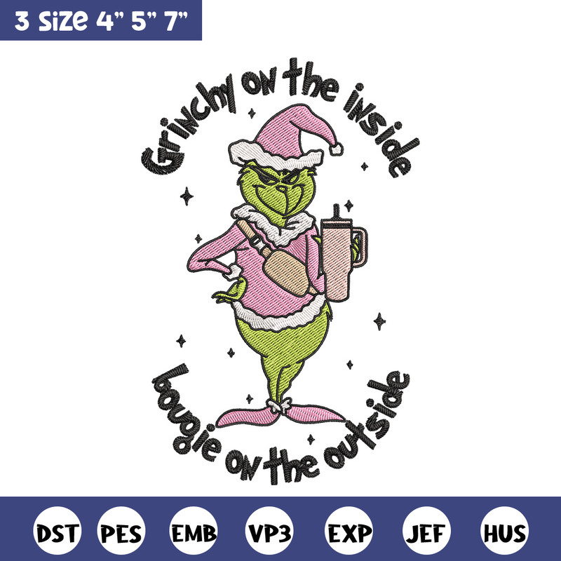 Grinchy Embroidery Design, Grinch Embroidery, Embroidery File, Chrismas Embroidery, Anime shirt,Digital download..jpg