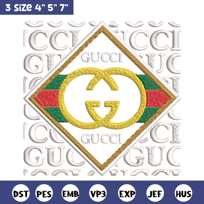 Gucci design Embroidery Design, Gucci Embroidery, Brand Embroidery, Logo shirt, Embroidery File, Digital download.jpg