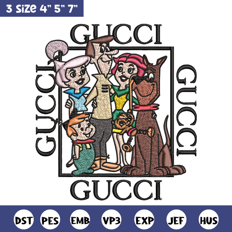 Gucci Jetsons Embroidery design, Gucci Jetsons Embroidery, cartoon design, Gucci logo, Embroidery File, Instant download.jpg