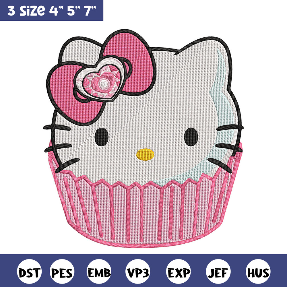 Hello Kitty cake Embroidery Design, Hello kitty Embroidery, Embroidery File, Anime Embroidery, Digital download.jpg