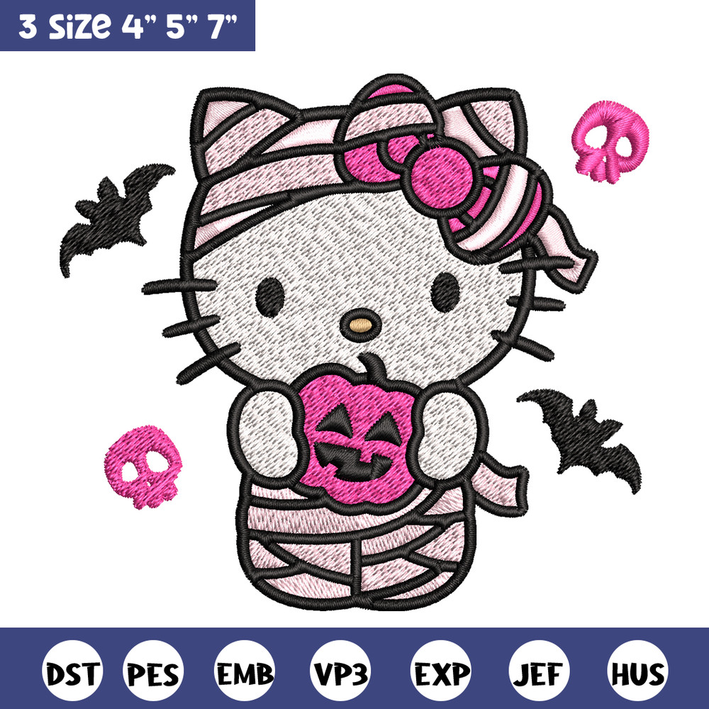 Hello Kitty Mummy Embroidery design, Hello Kitty Embroidery, Embroidery File, cartoon design, Digital download..jpg