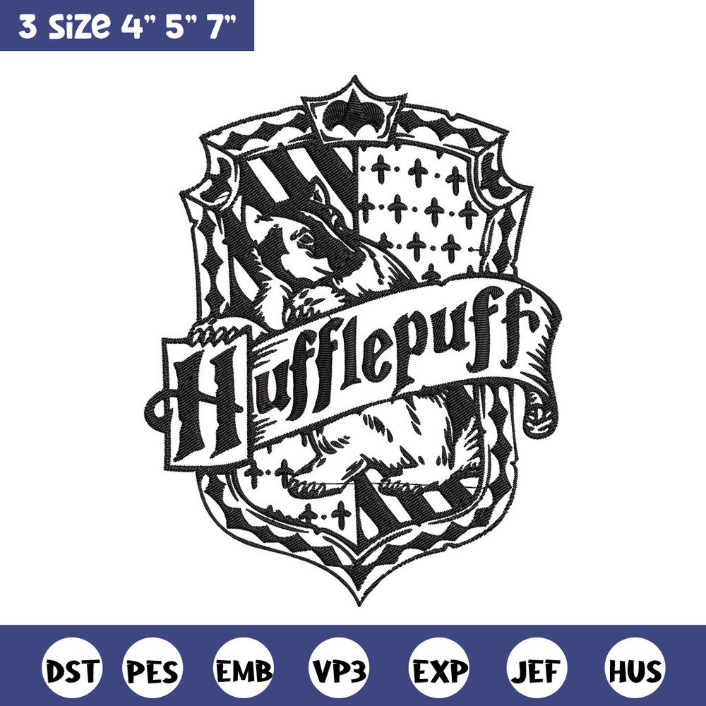 Hufflepuff Embroidery Design, logo Embroidery, Embroidery File, logo shirt, Embroidery design, Digital download..jpg