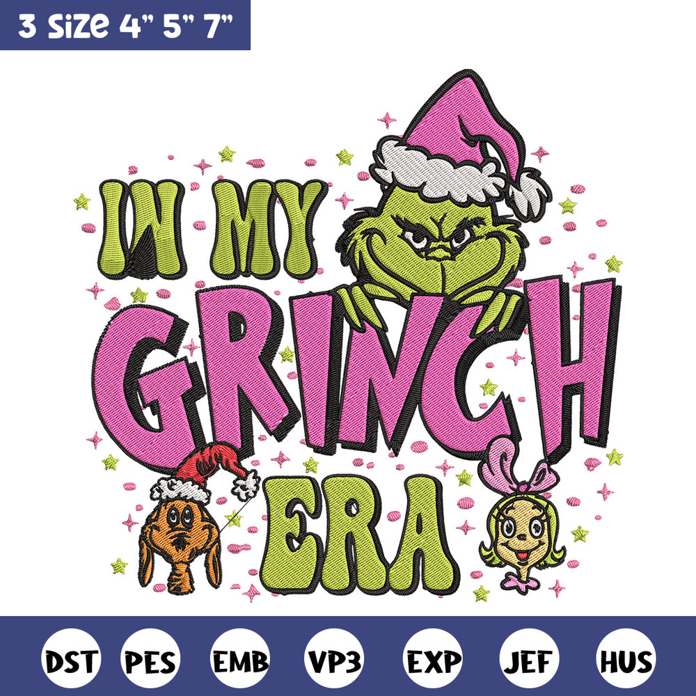 In my grinch Embroidery Design, Grinch Embroidery, Embroidery File, Chrismas Embroidery, Anime shirt, Digital download.jpg