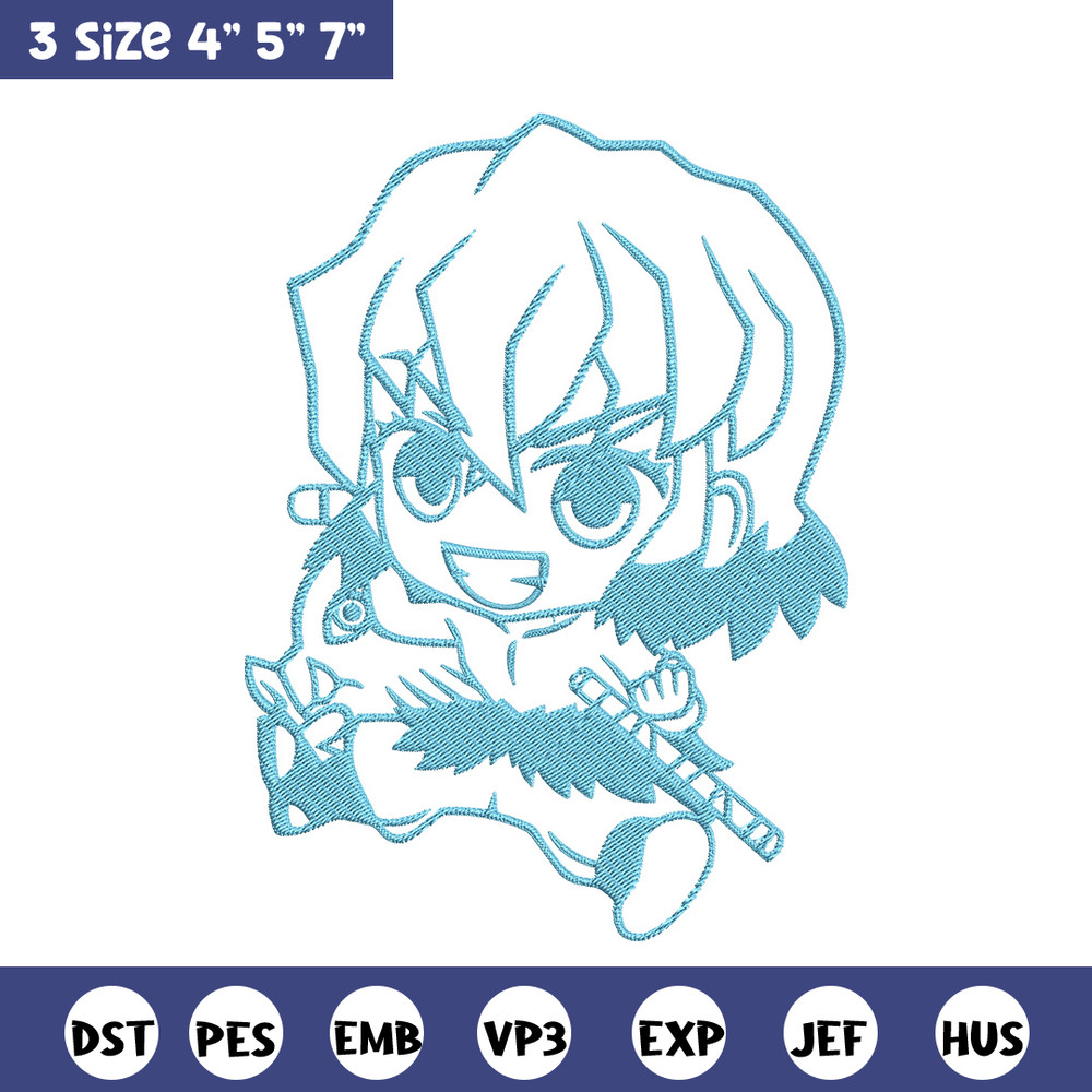 Inosuke chibi Embroidery Design,Demon slayer Embroidery,Embroidery File,Anime Embroidery,Anime shirt, Digital download.jpg