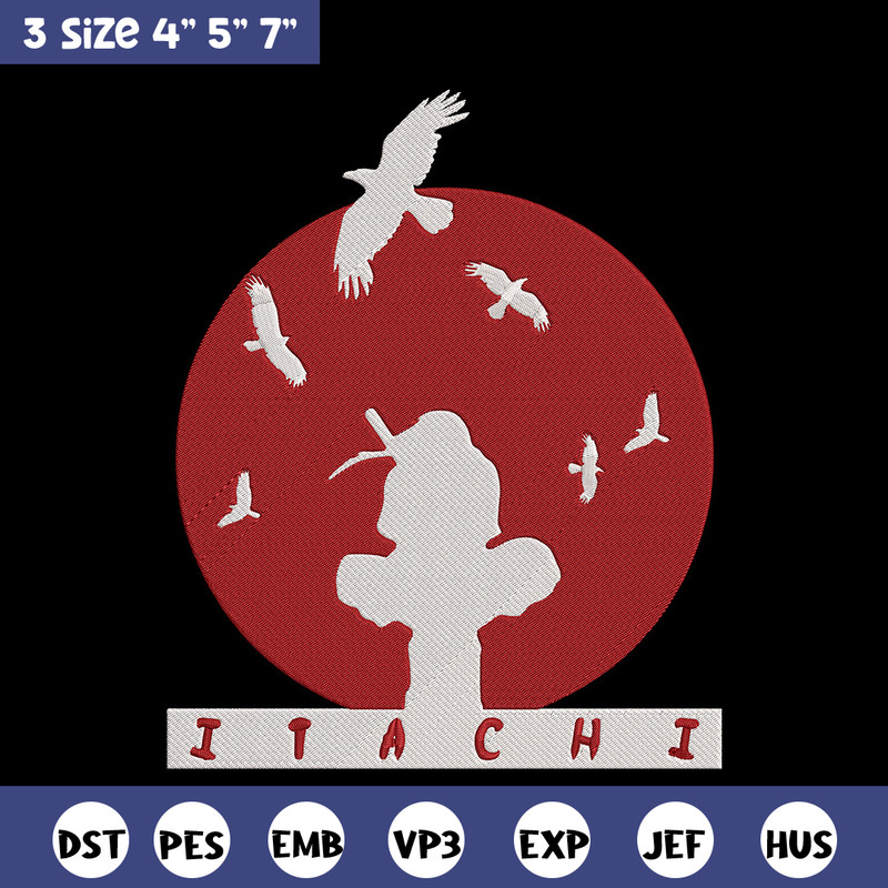 Itachi red moon Embroidery Design, Naruto Embroidery, Embroidery File, Anime Embroidery, Anime shirt, Digital download.jpg