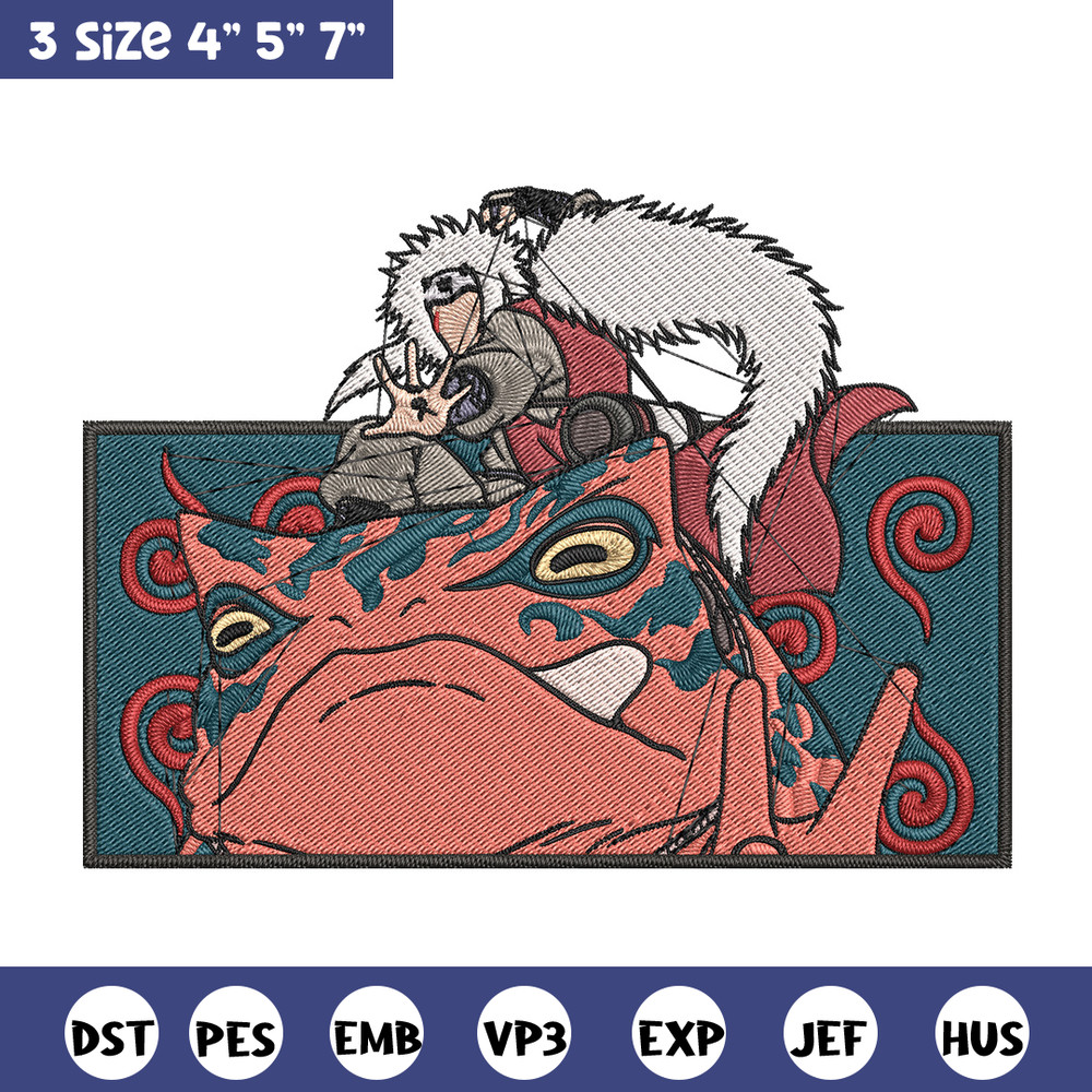 Jiraiya rectangle Embroidery Design, Naruto Embroidery, Embroidery File, Anime Embroidery, Anime shirt, Digital download.jpg