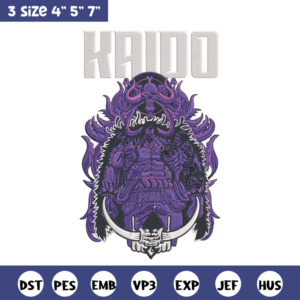 Kaido poster Embroidery Design,One piece Embroidery, Embroidery File, Anime Embroidery, Anime shirt, Digital download.jpg