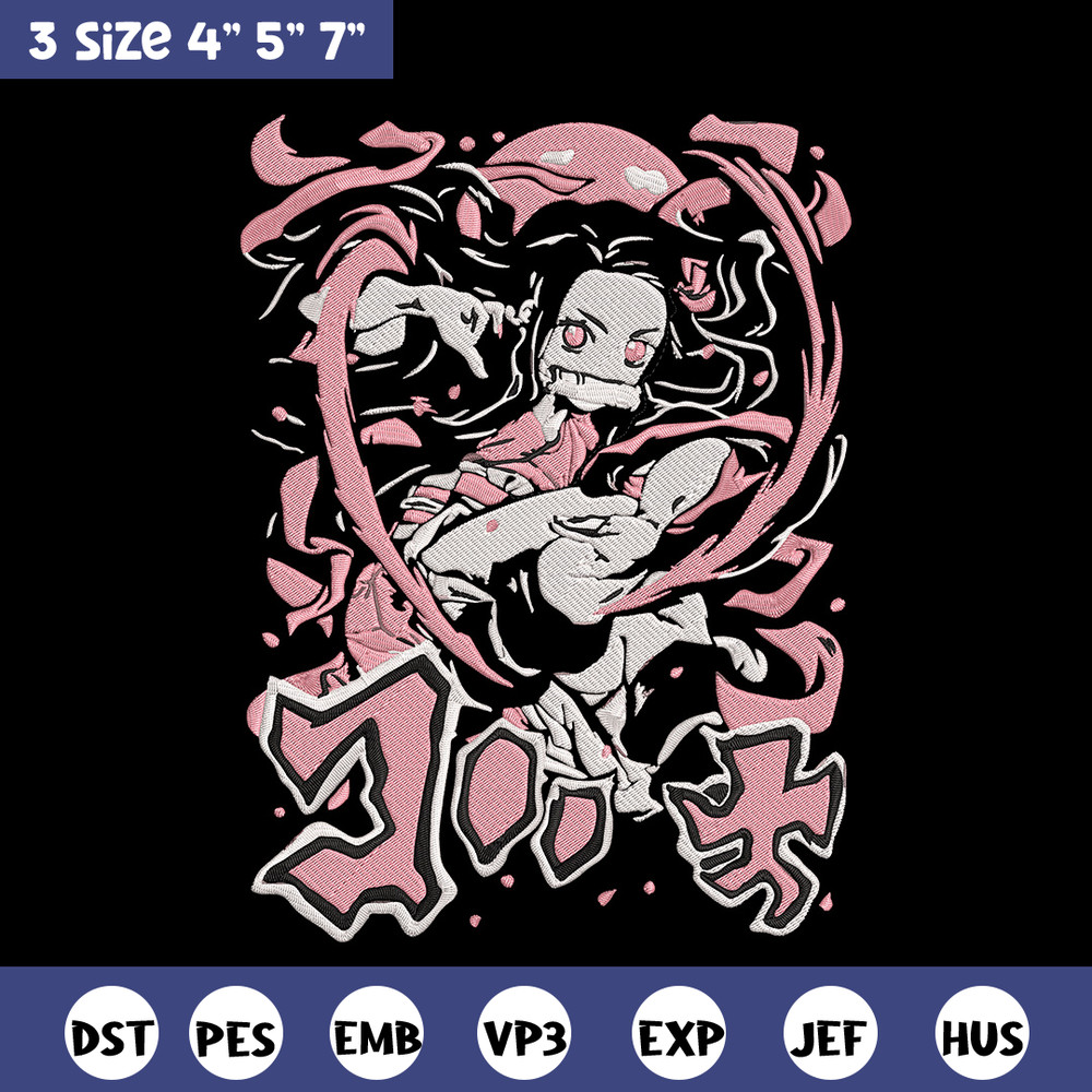 Kamado Nezuko cute Embroidery Design, Demon slayer Embroidery, Embroidery File, Anime Embroidery, Digital download.jpg