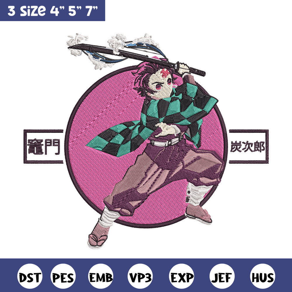 Kamado Tanjiro Embroidery Design, Demon slayer Embroidery,Embroidery File, Anime Embroidery,Anime shirt,Digital download.jpg