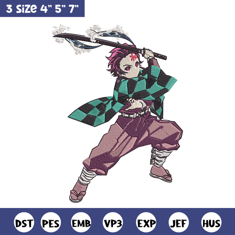 Kamado Tanjiro Embroidery Design, Demon slayer Embroidery,Embroidery File,Anime Embroidery,Anime shirt,Digital download.jpg